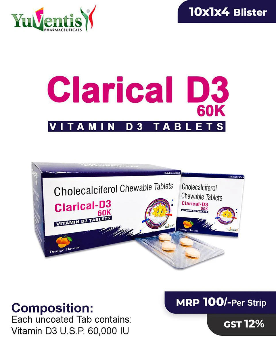 CLARICAL-D3 60K (VITAMIN D3 TAB)